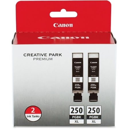 Canon Original Ink Cartridge, 2PK CNMPGI250XL2PK